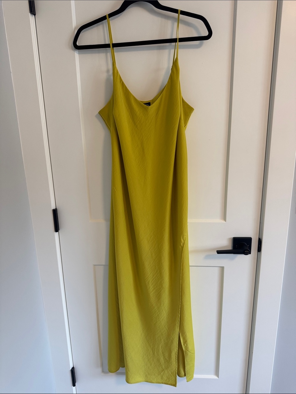 Scoop Slip Maxi Dress in Chartreuse